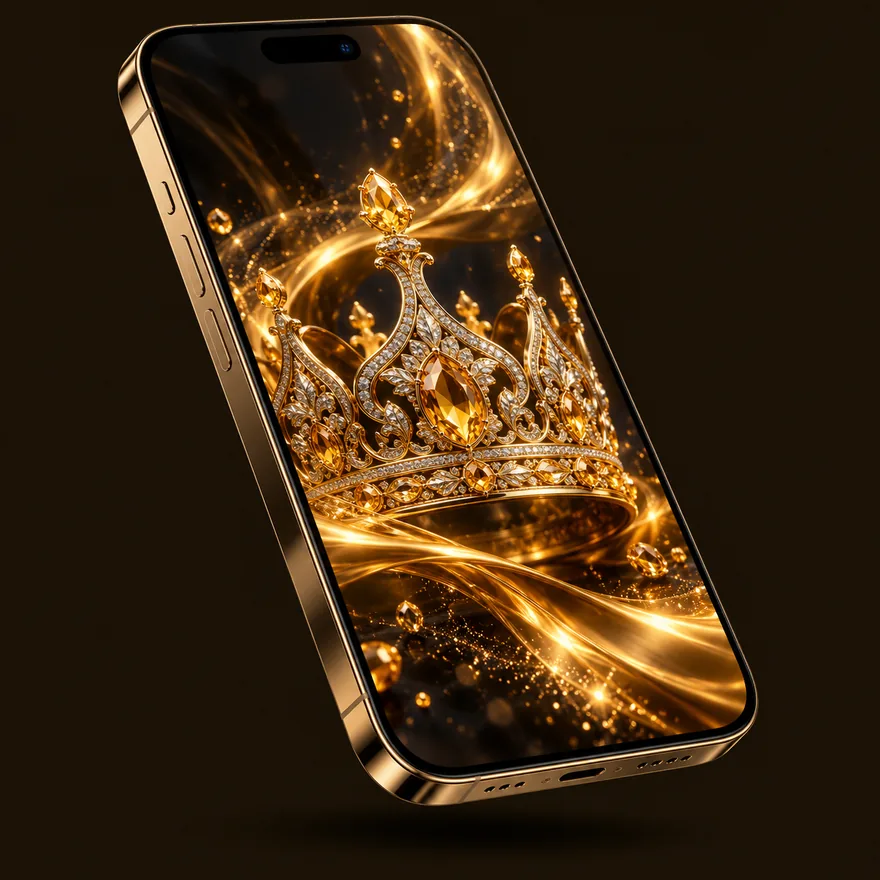Smartphone with crown — Golden Crown