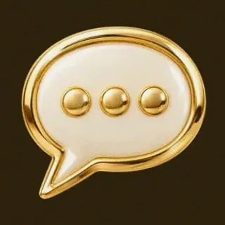 Chat bubble icon — Golden Crown