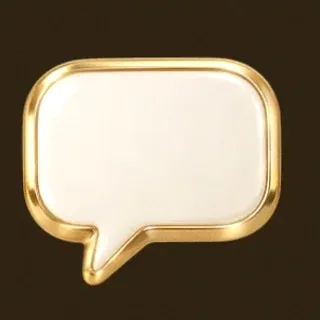 Gold speech bubble — Golden Crown