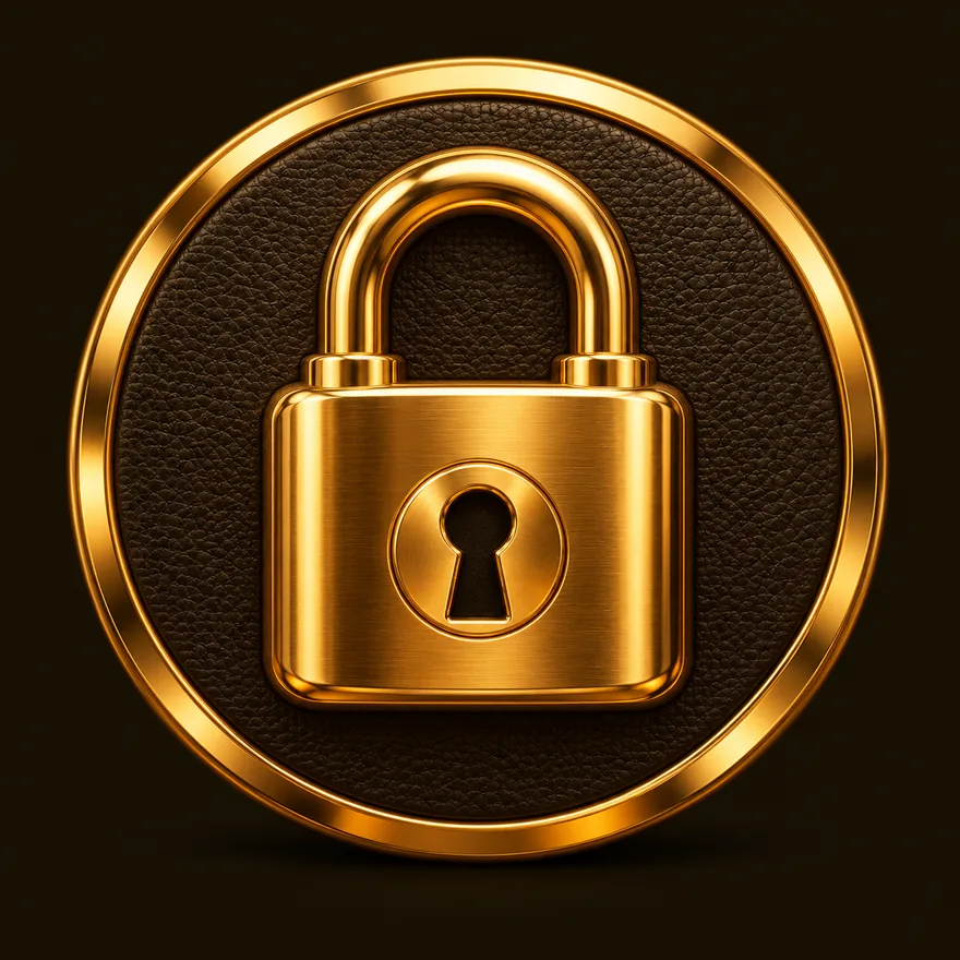 Padlock emblem — Golden Crown