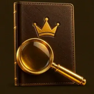Passport magnifying glass — Golden Crown