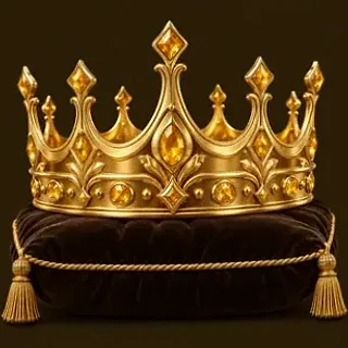 Gold crown on cushion — Golden Crown