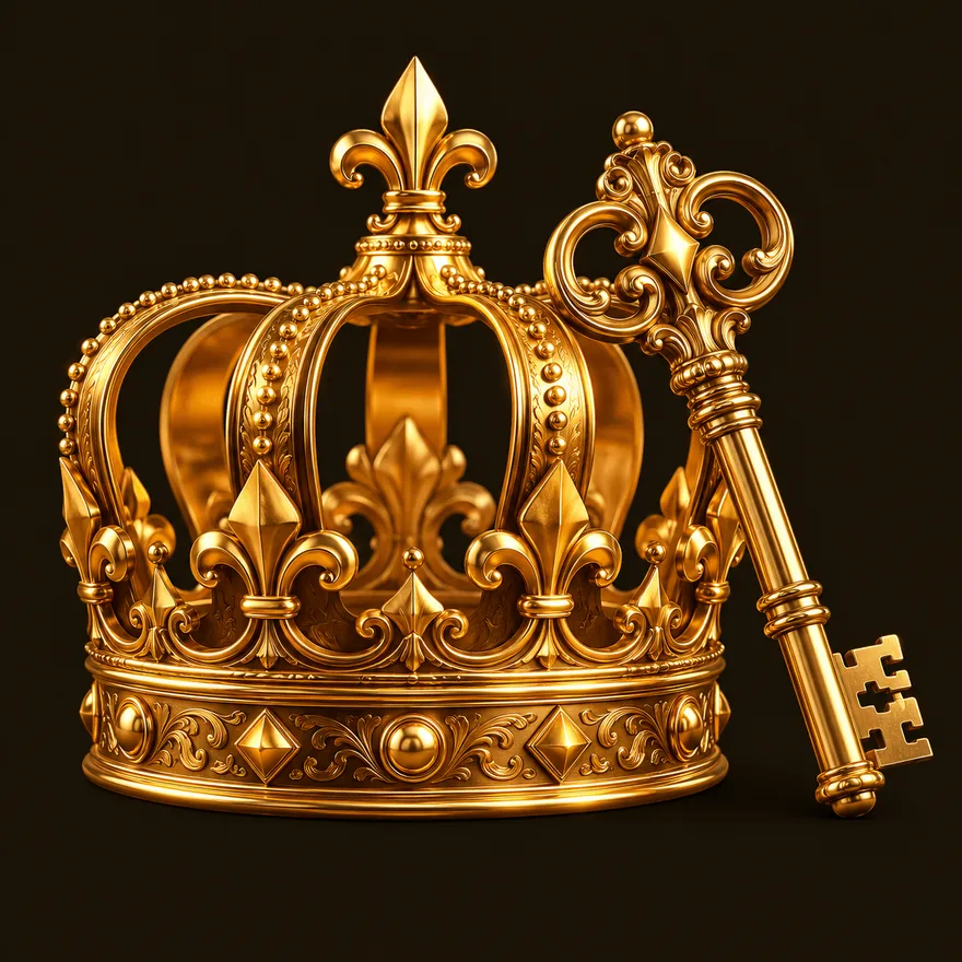 Royal crown and key — Golden Crown