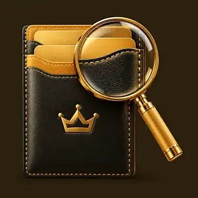 Wallet and magnifier — Golden Crown