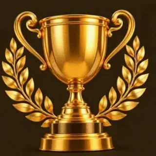 Gold trophy cup — Golden Crown