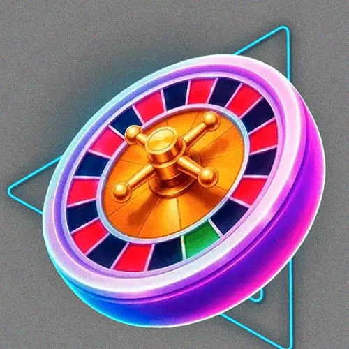 Neon roulette wheel