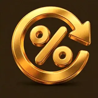 Gold percent symbol — Golden Crown