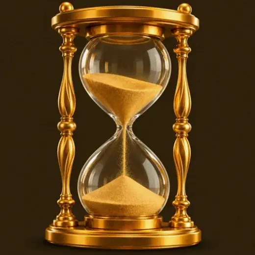 Ornate hourglass — Golden Crown
