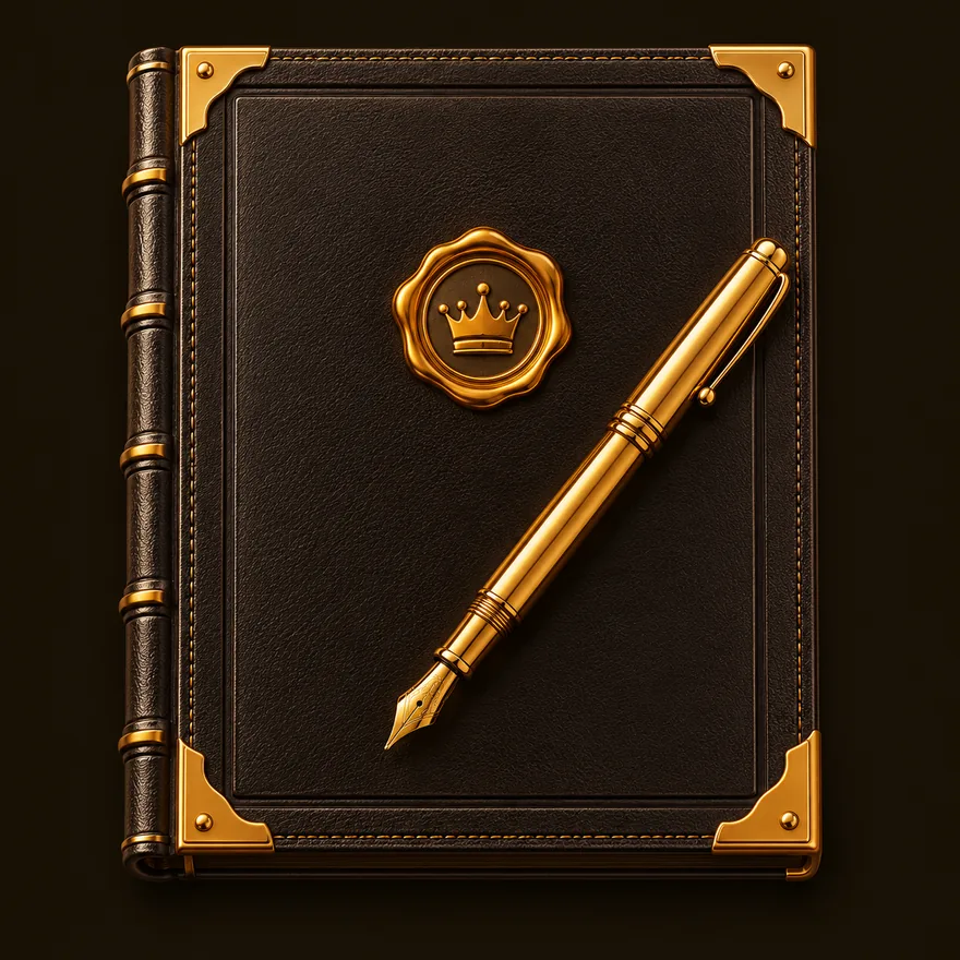 Leather casino ledger — Golden Crown